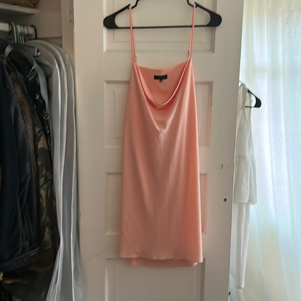 Light coral mini dress
